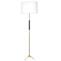 French Leather Detailed Floor Lamp