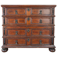 Small Walnut and Inlaid Chest