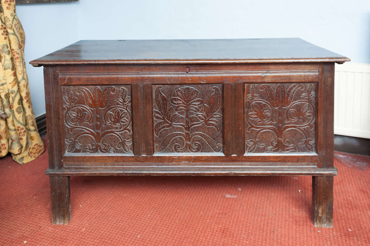 Dated Oak Coffer 1721