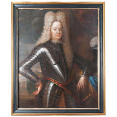 Oil On Canvas Of Man in Armour