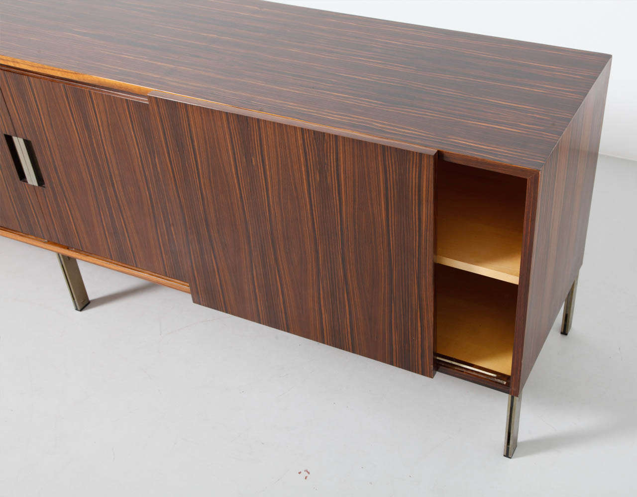 Wood Large Sideboard by De Coene Fréres for Knoll international, Belgium 1960s