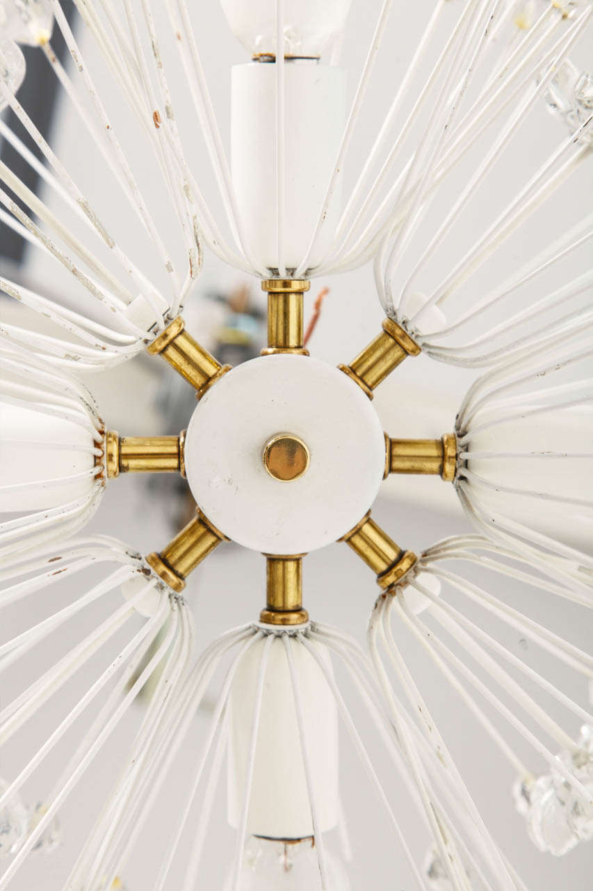 Molded Snowflake Small Chandelier by Emil Stejnar for Rupert Nikoll, Austria 