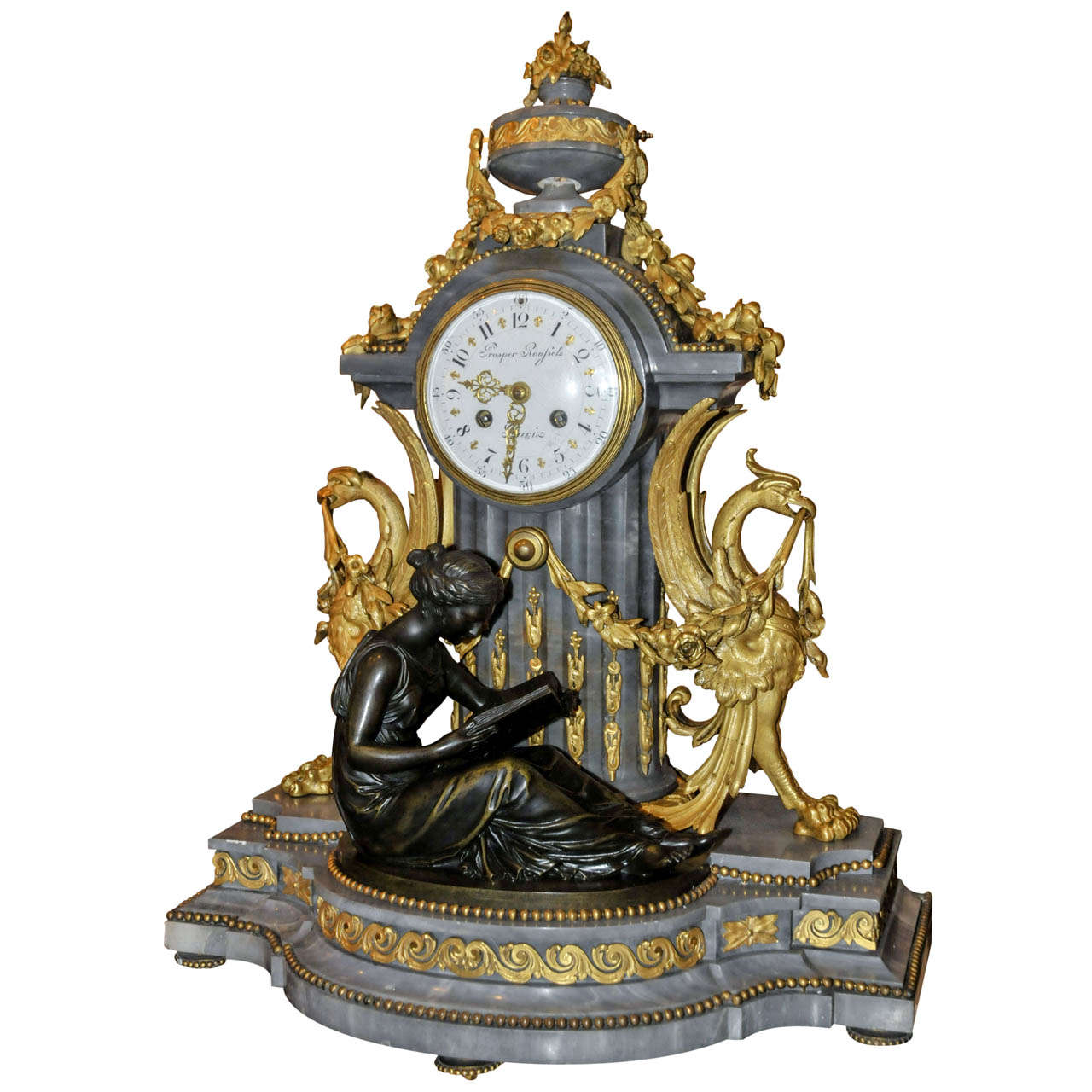 1880 Clock by Prospere Roselle For Sale