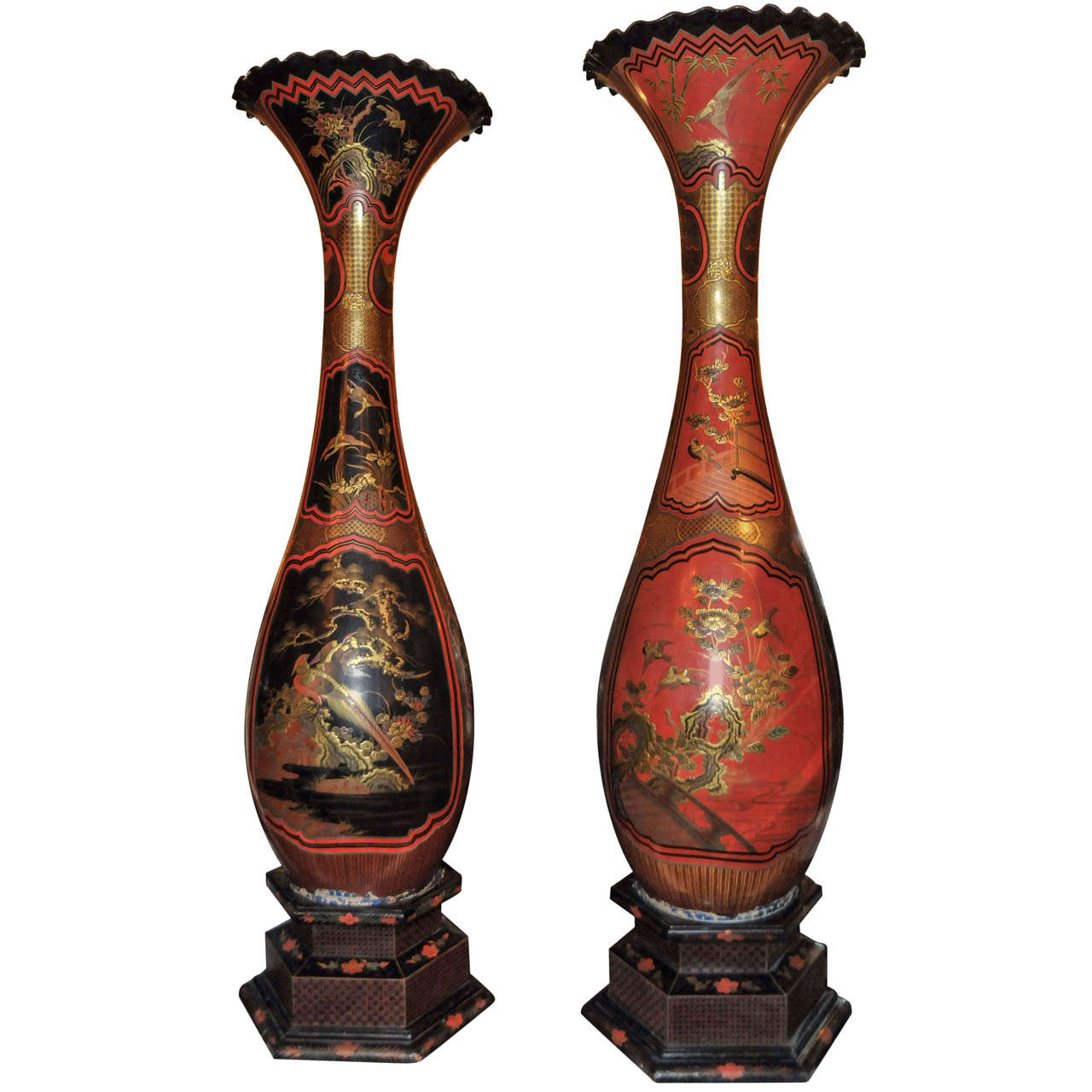 1880 Pair of Japanese Vases For Sale