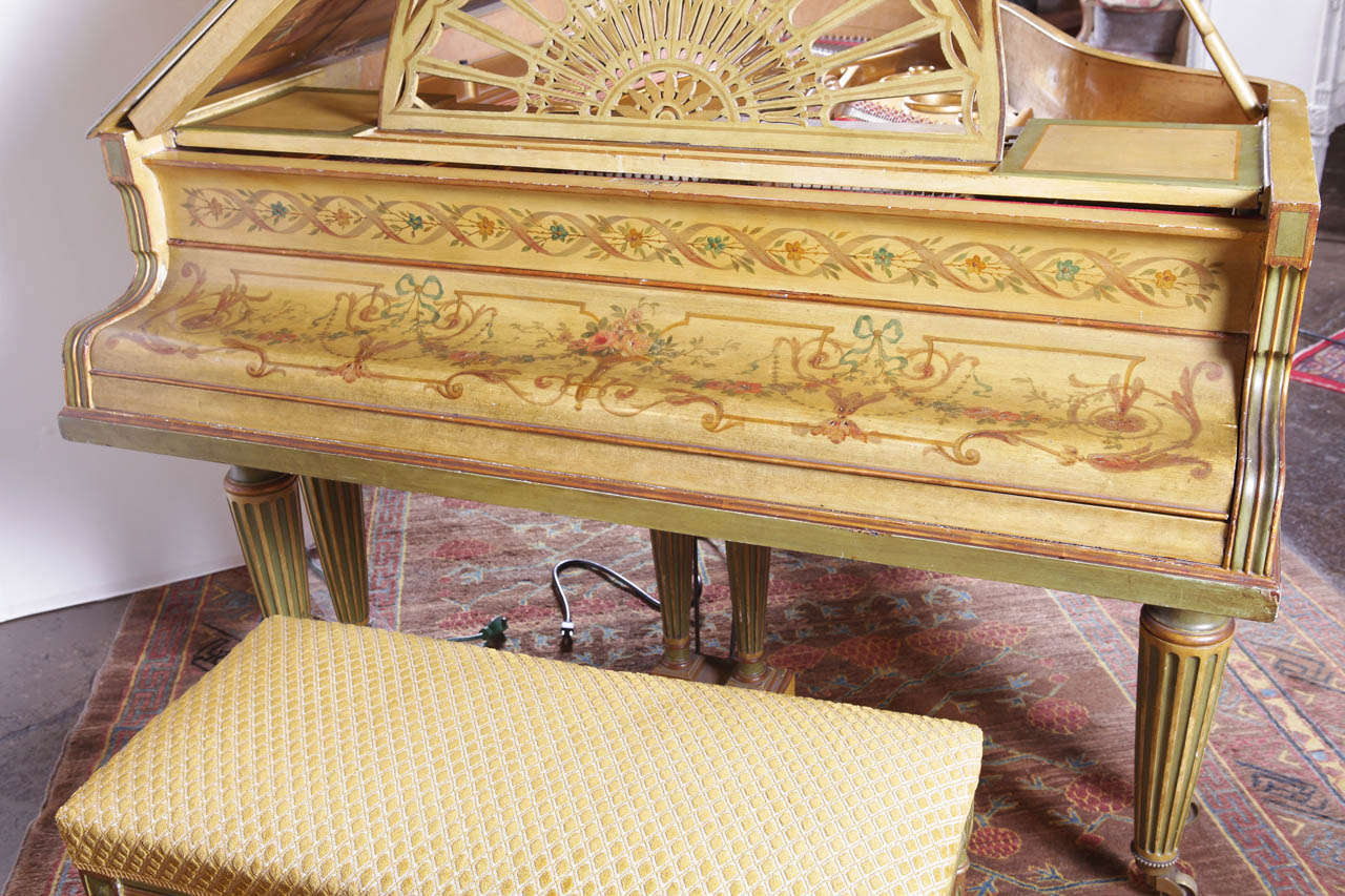 20th Century Painted Baby Grand 