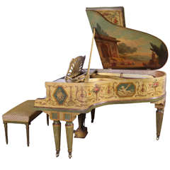 Painted Baby Grand "Gaveau" Piano  with Player (1911-1912)