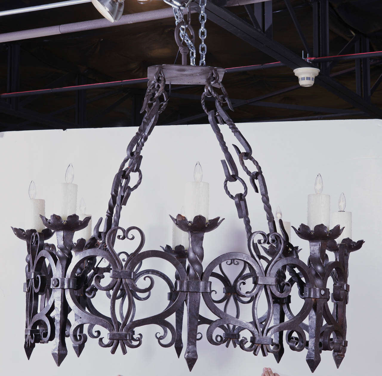 Large Wrought Iron Chandelier