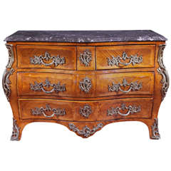 Antique 19th Century Regence Bombe Commode