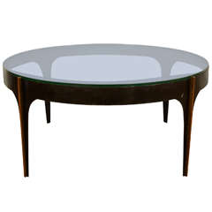 Exceptional Coffee Table with Glass Top by Fontana Arte, Italy circa 1950-55