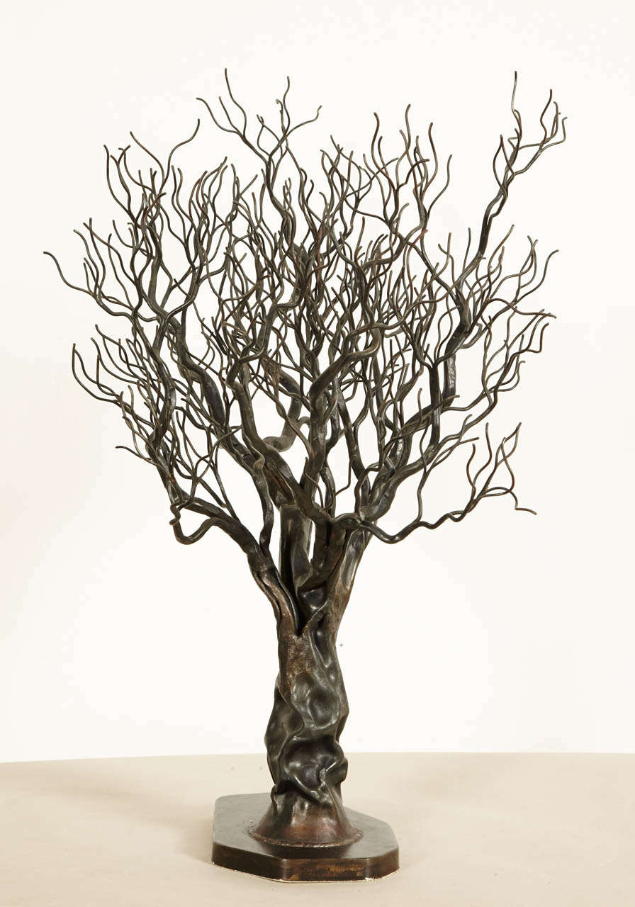 Contemporary Forged Iron Olive Tree, 2012, by Manuel Simon