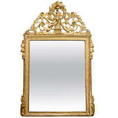 End of 18th Century Carved and Gilded Wood Mirror