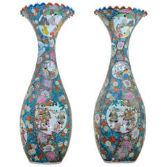 Pair of 19th Century, Large Japanese Vases