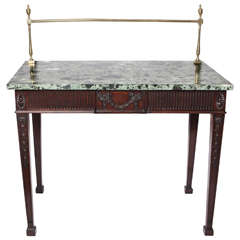 19th Century English Marble-Top Sideboard