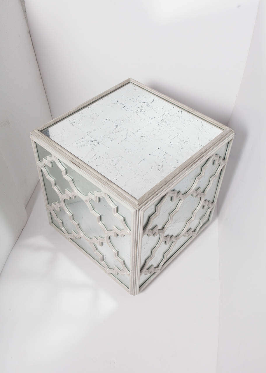 mirrored cube coffee table