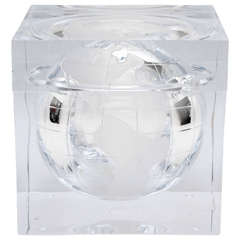 Lucite Ice Bucket / Candy Dish