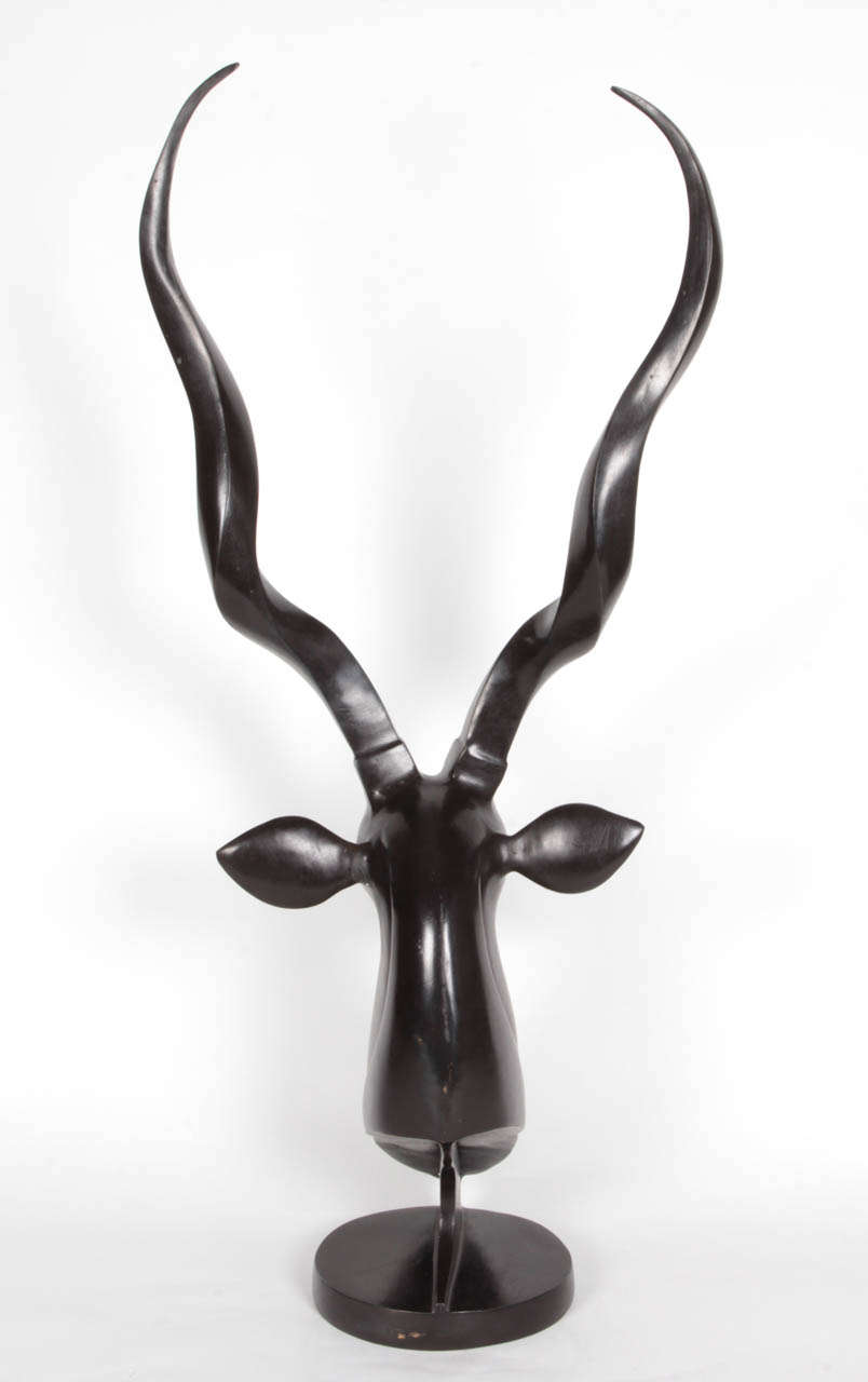 American Monumental Greater Kudu Bronze Sculpture
