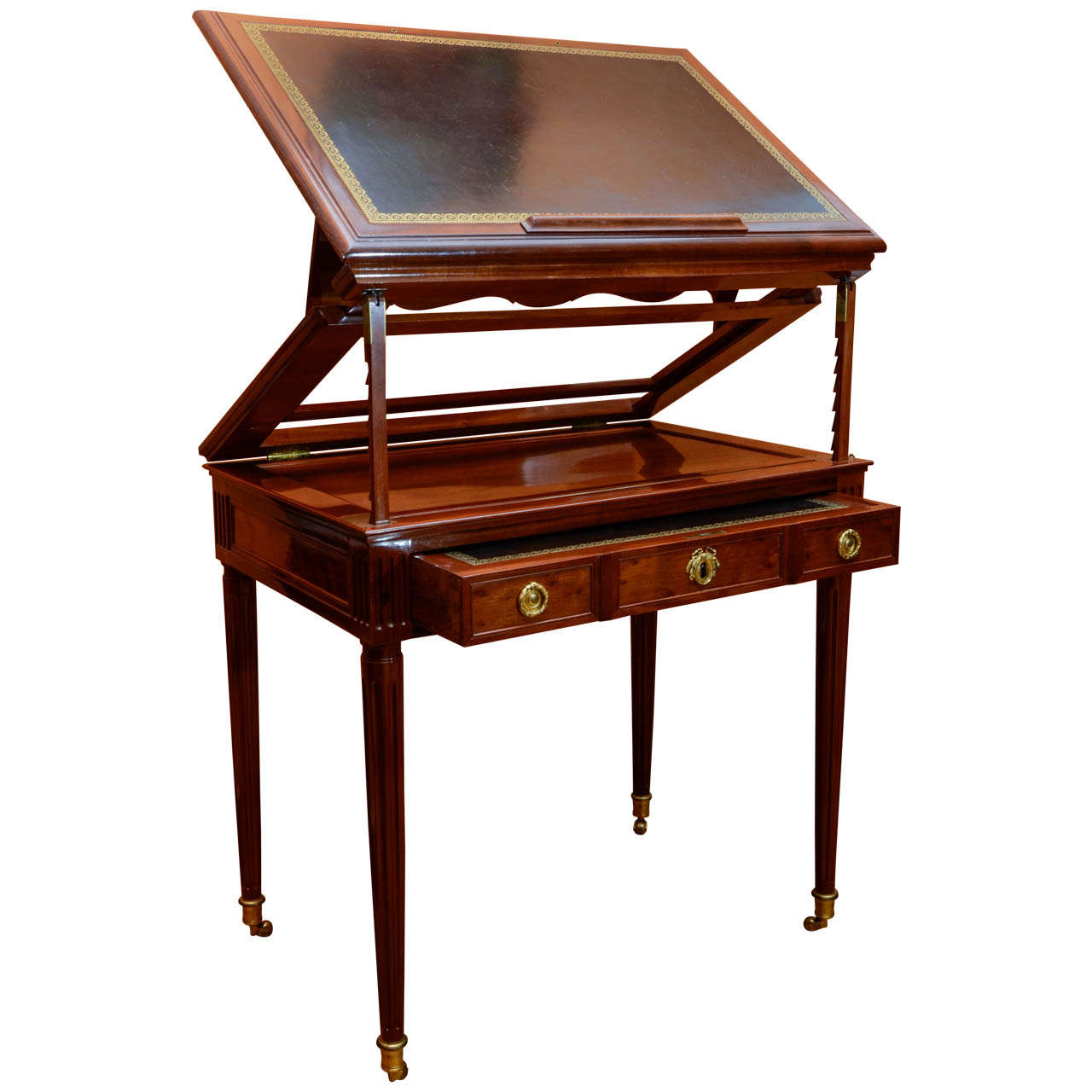 A Louis XVI mahogany architects table