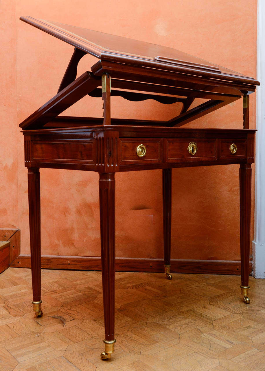 18th Century and Earlier A Louis XVI mahogany architects table