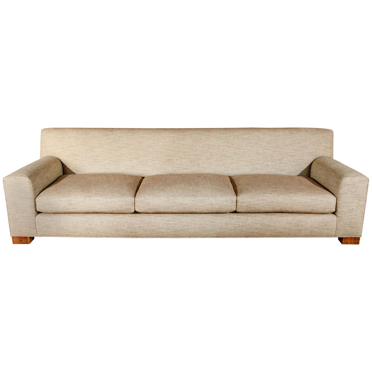 Large Scale Roy McMakin Sofa in New Ralph Lauren Upholstery