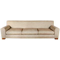 Large Scale Roy McMakin Sofa in New Ralph Lauren Upholstery
