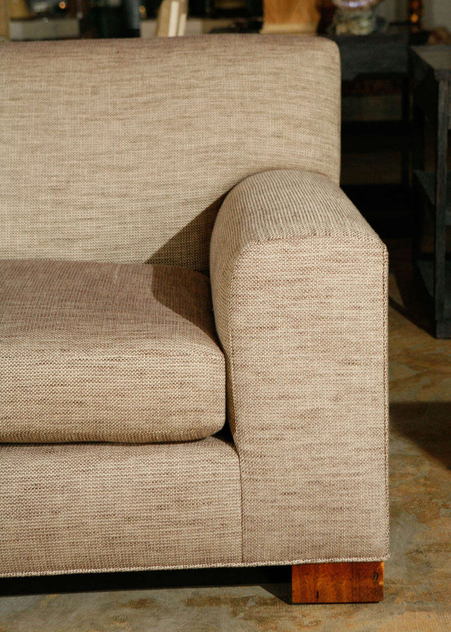 American Large Scale Roy McMakin Sofa in New Ralph Lauren Upholstery