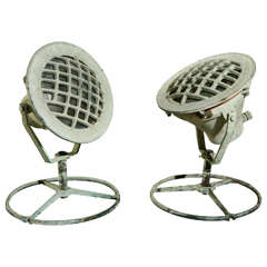Pair of Bronze Ship or Industrial Spot Lights 2