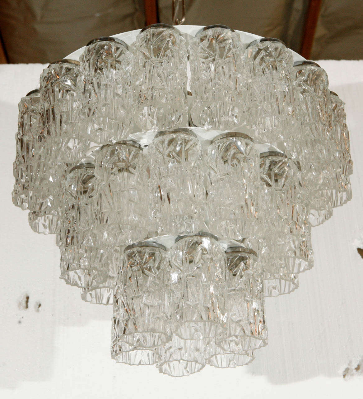 Mazzega three-tier opalescent chandelier.
Visit the Paul Marra storefront to see more lighting including 21st Century.
