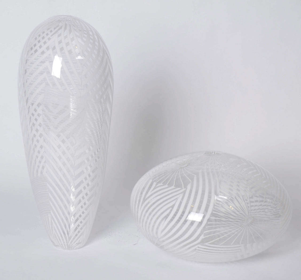 Lattimo vases by Scott Benefield