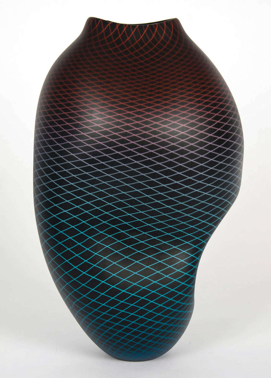 Liam Reeves employs techniques, language and traditions of glassblowing as a lens through which to explore the effect progression in technology has on the way we interact and interpret our environment. Unique piece.