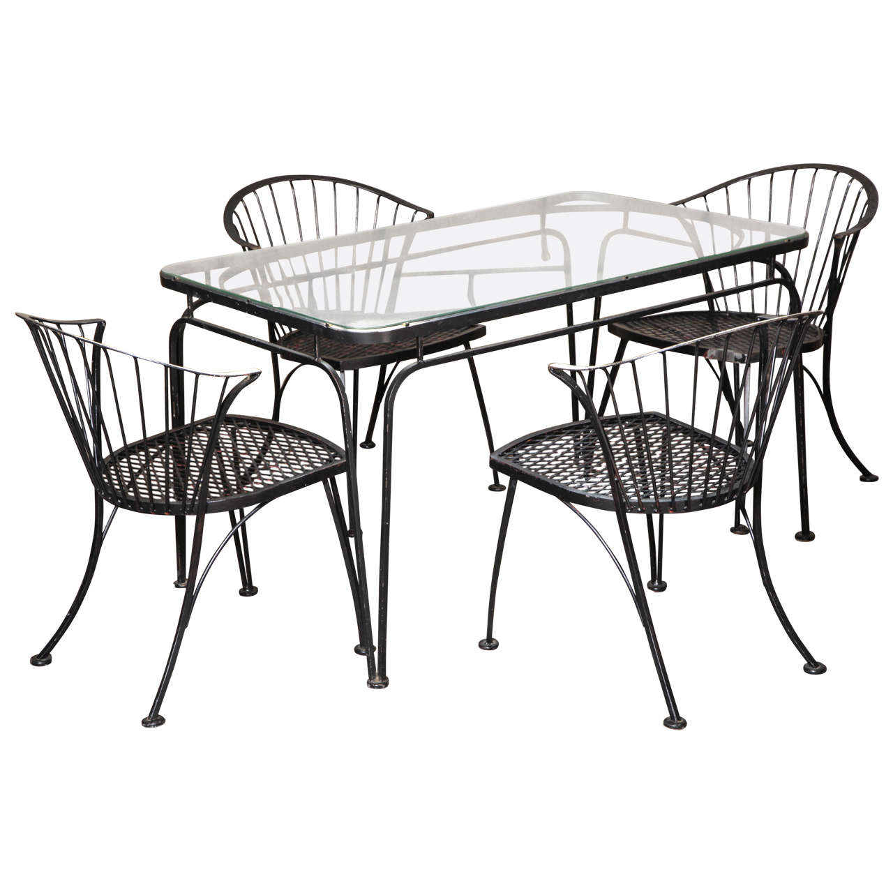 Signed Woodard Patio Set At 1stdibs Signed Woodard Patio Set For