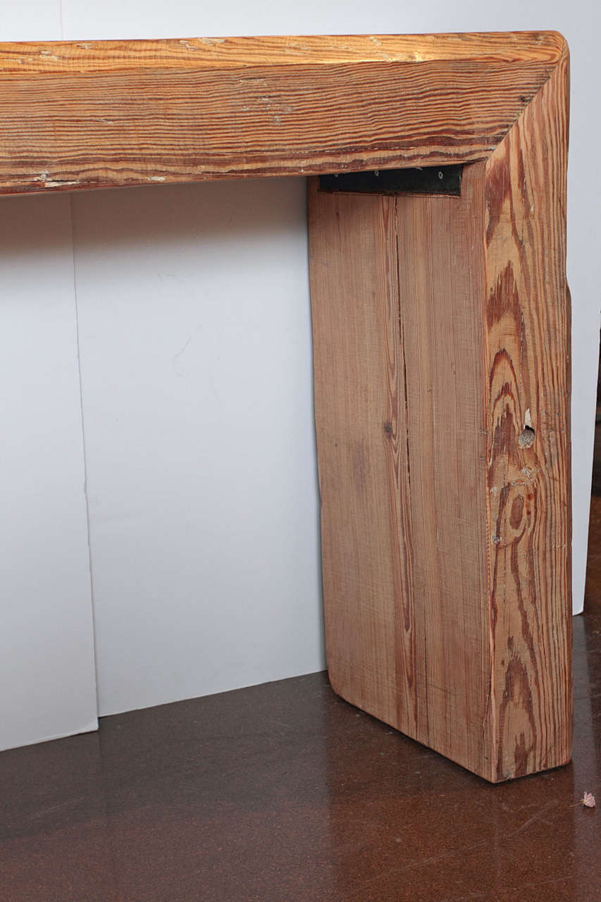 reclaimed english beam console table