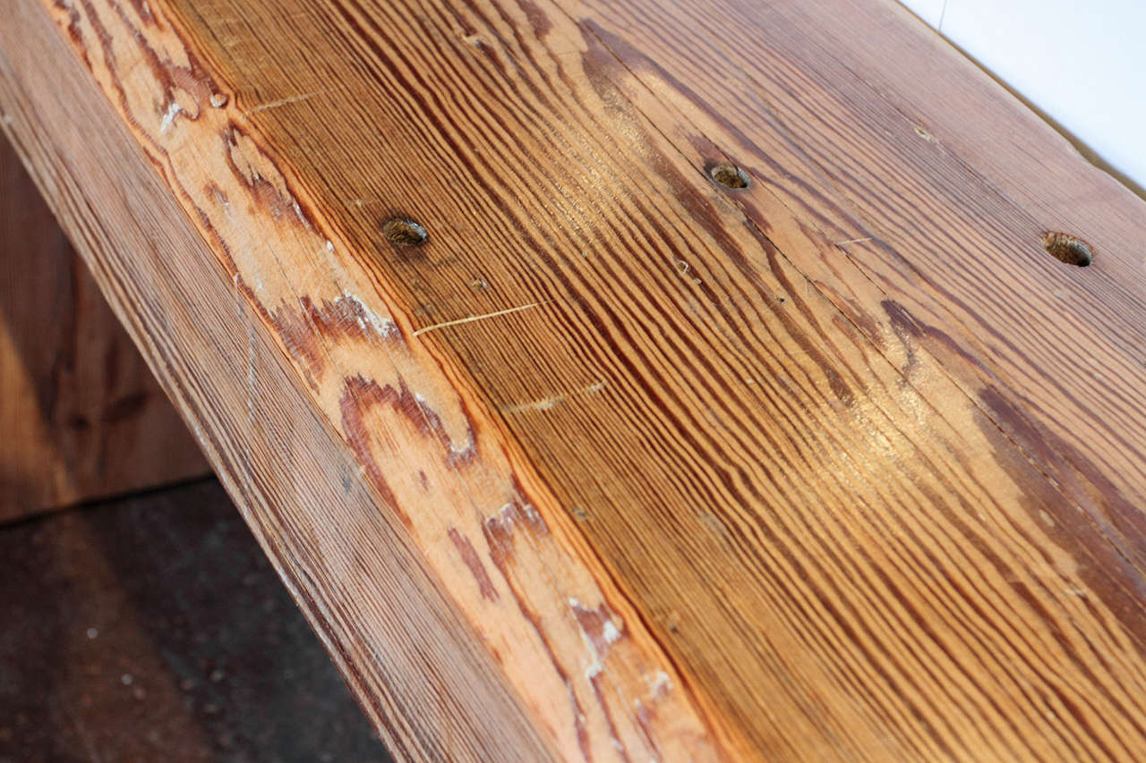 American Console Table from Reclaimed Pine Beams