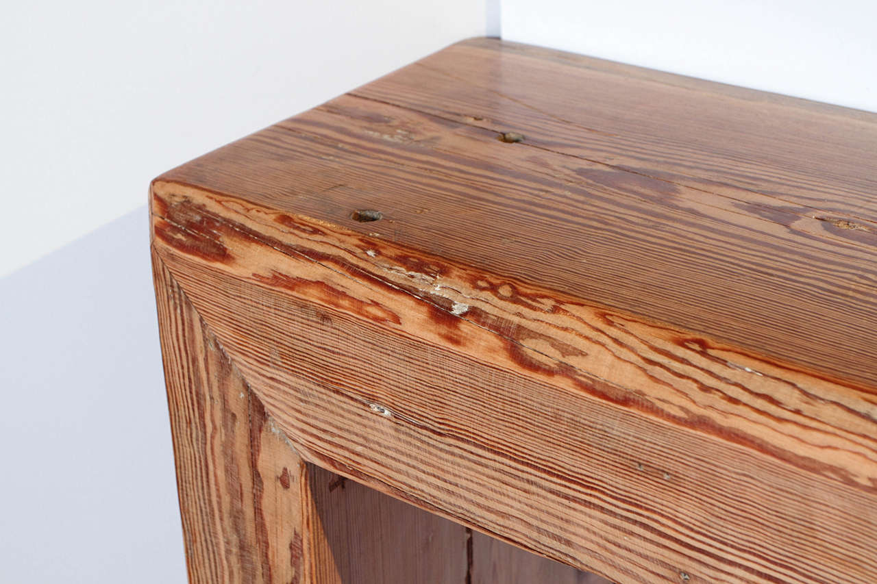 Console Table from Reclaimed Pine Beams In Good Condition In Dallas, TX