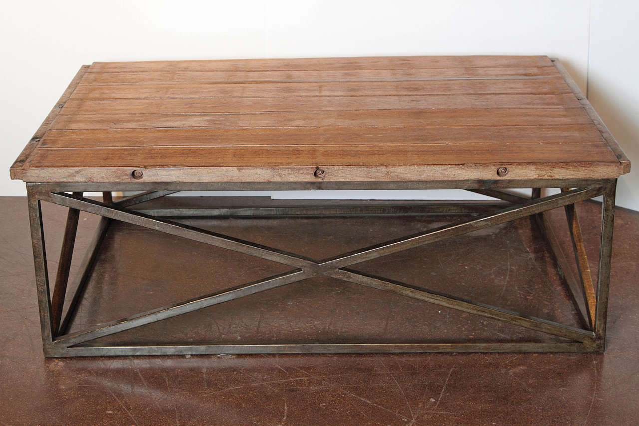 Dutch Brick Baker's Coffee Table in Indonesian Teak