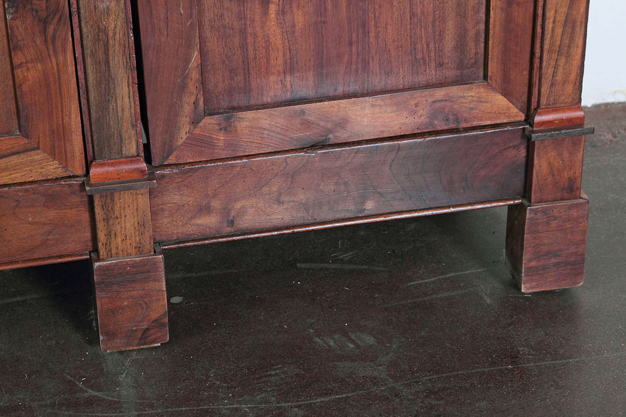 Early 20th Century Three-Door French Walnut Enfilade with Limestone Top