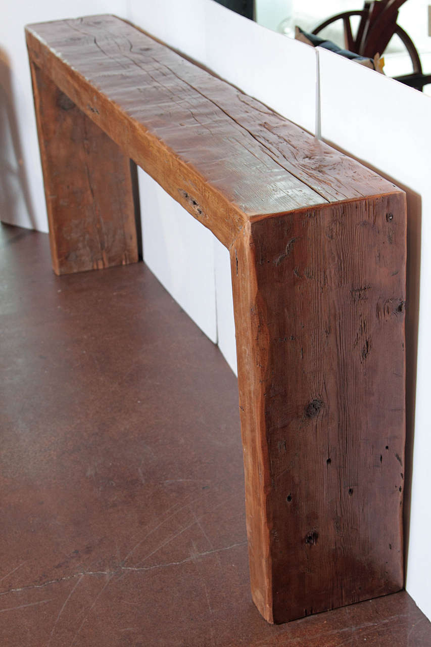 Pine Console Table made from Reclaimed Antique Architectural Elements