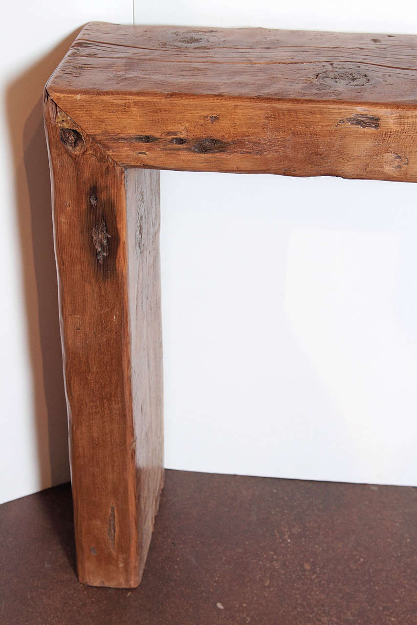 Early 20th Century Console Table made from Reclaimed Pine Elements