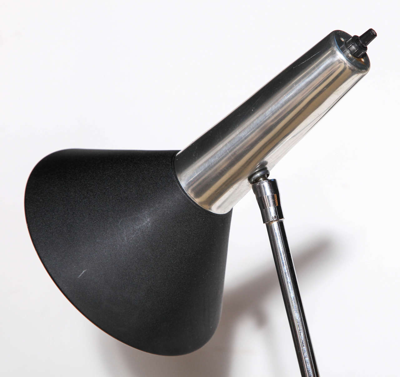 American Gino Sarfatti Style Koch & Lowy Articulating Triple Shade Nickel Floor Lamp