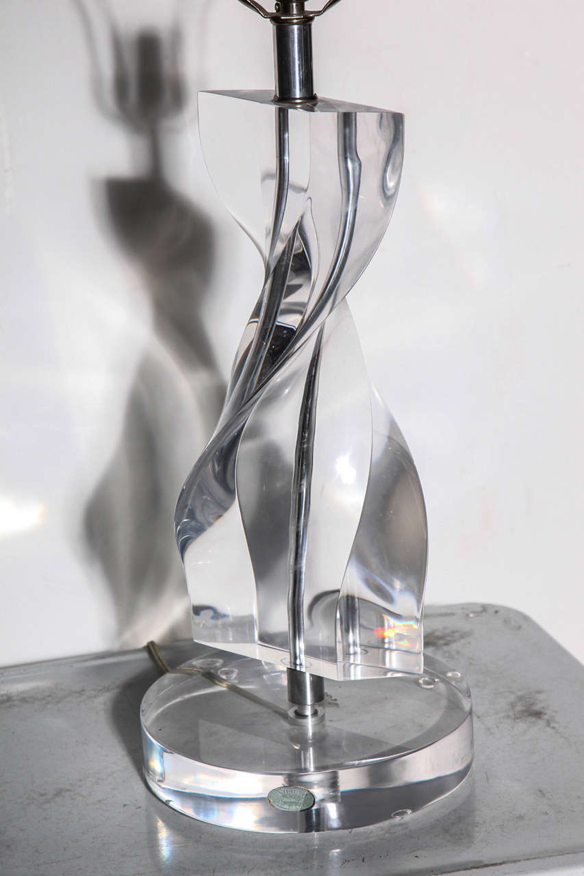 Herbert Ritts for Astrolite California Modern Clear Acrylic "Twist ...