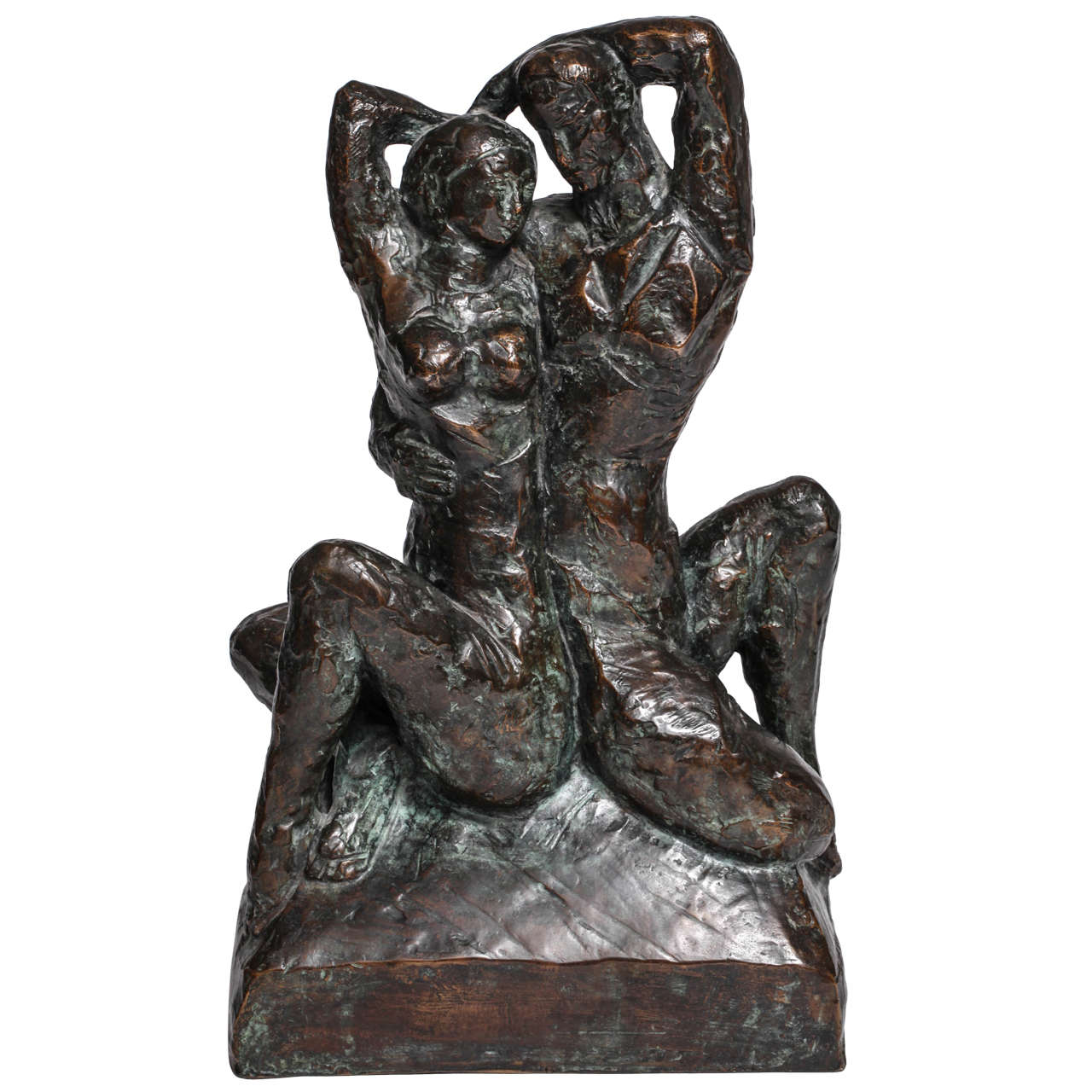 William Zorach Bronze Sculpture, "Affinity, " circa 1930 For Sale