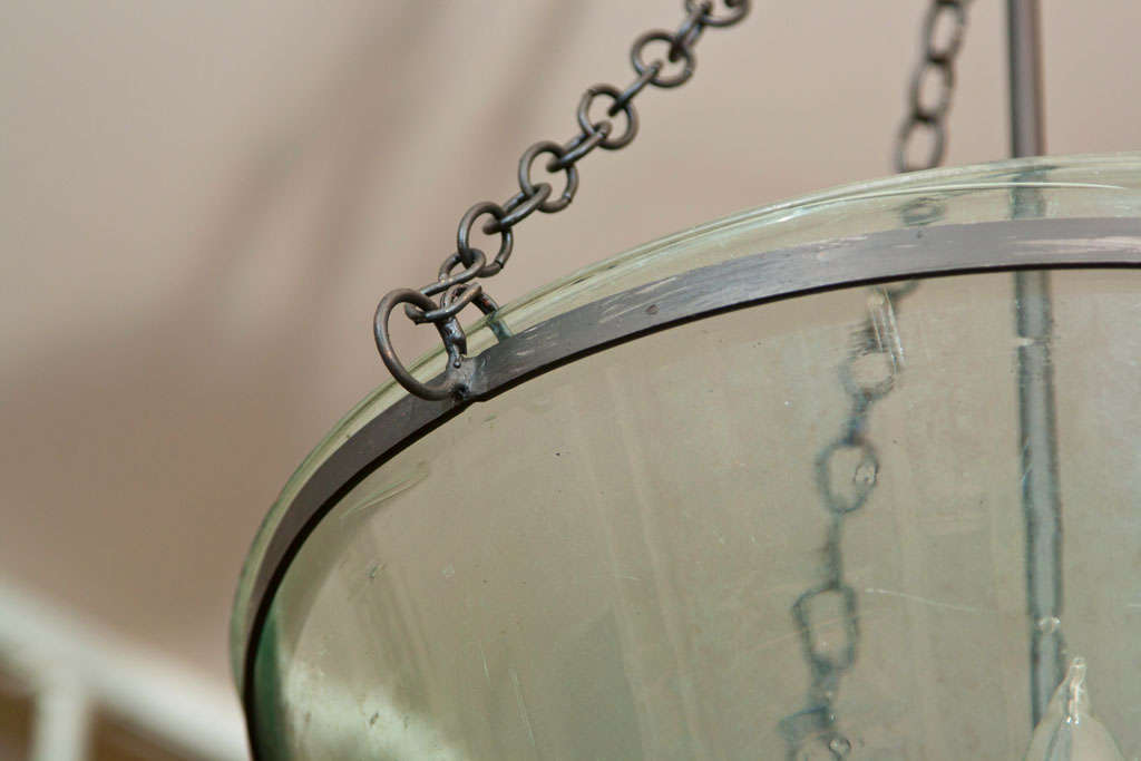 French 19th Century Handblown Garden Cloche Lighting Fixture 1