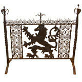 Sensational Rampant Lion Firescreen