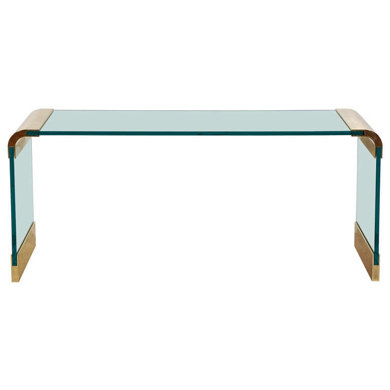 Pace Brass 
Glass Console