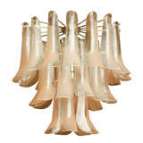 Three Tier Petal Chandelier By Mazzega