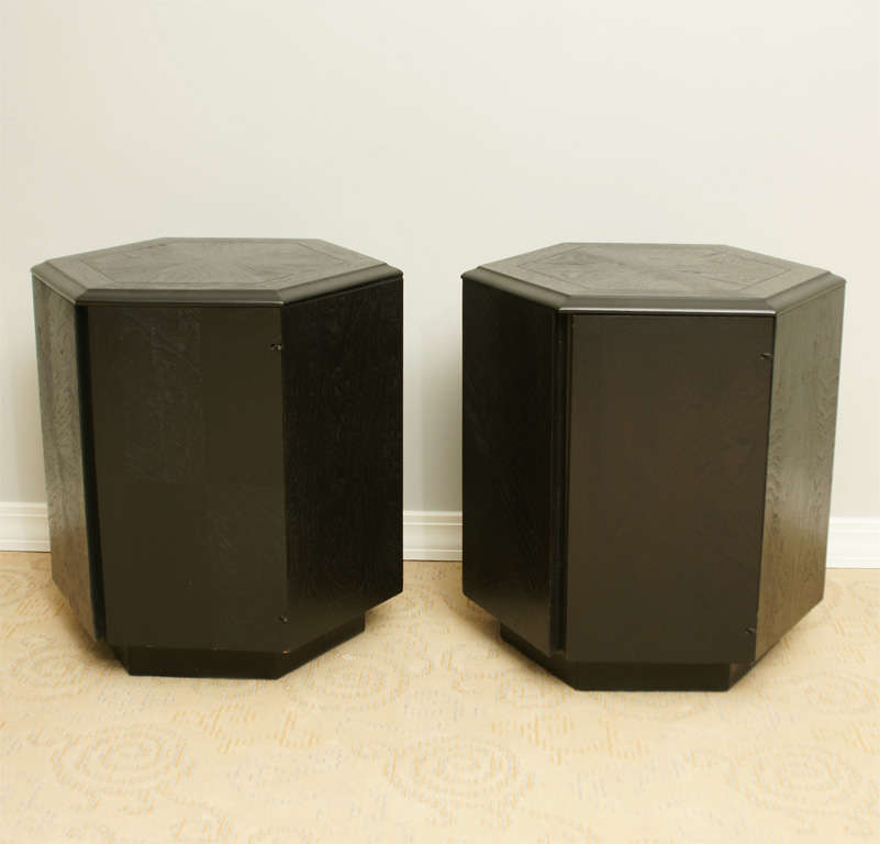 Pair Of Hexagonal Side Tables