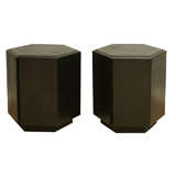 Vintage Pair Of Hexagonal Side Tables