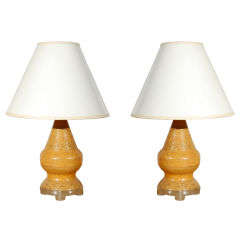 Pair of Petite Mustard Lamps