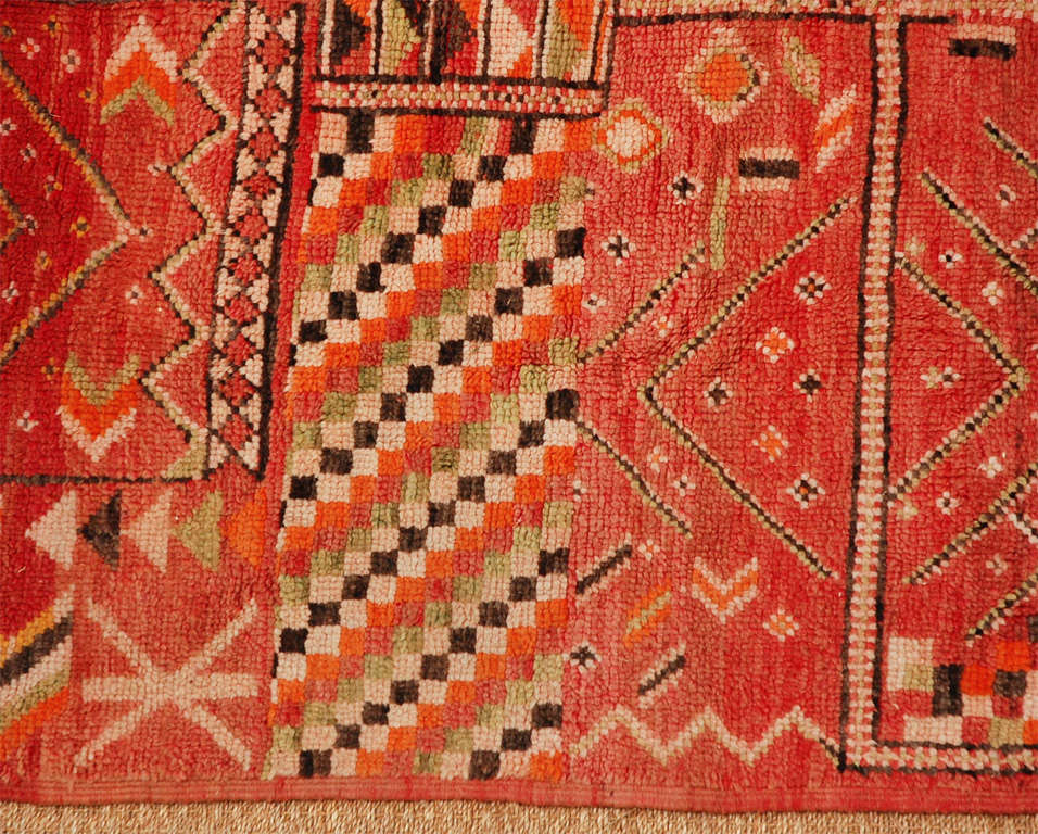 Moroccan red rug In Good Condition In Santa Monica, CA