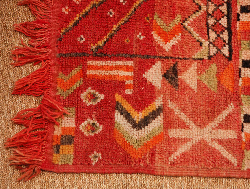 20th Century Moroccan red rug