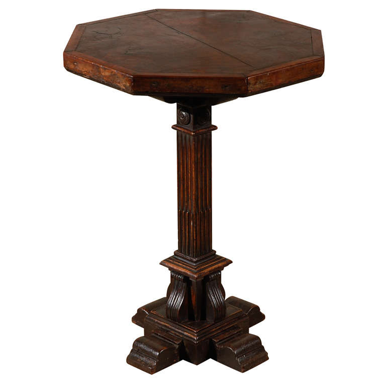 Octagonal, Pedestal Table from Florence